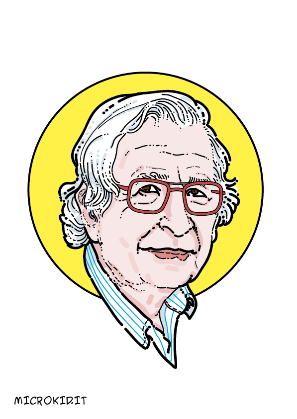 Noam Chomsky portrait ritratto